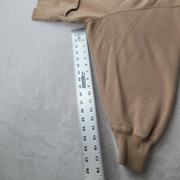 Nike Hoodie Center Swoosh Women’s Beige Oversized Pullover Size M - Picture 11 of 12